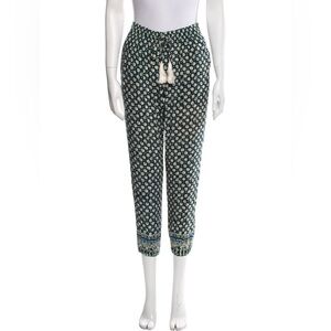 NWOT Natalie Martin Bianca Green Floral Print Pants size M